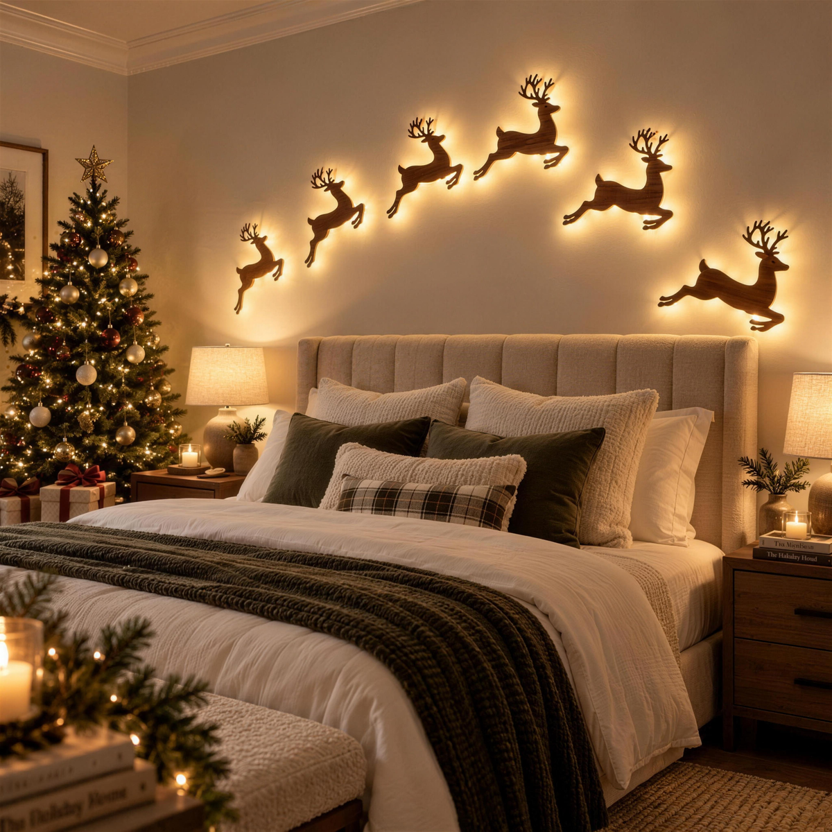 MerryGlow™ Press on Reindeer Light